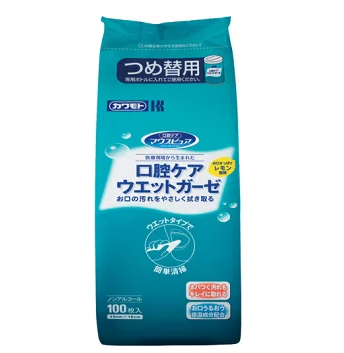 川本_檸檬風味口腔護理濕潤牙膏布 100張_補充裝