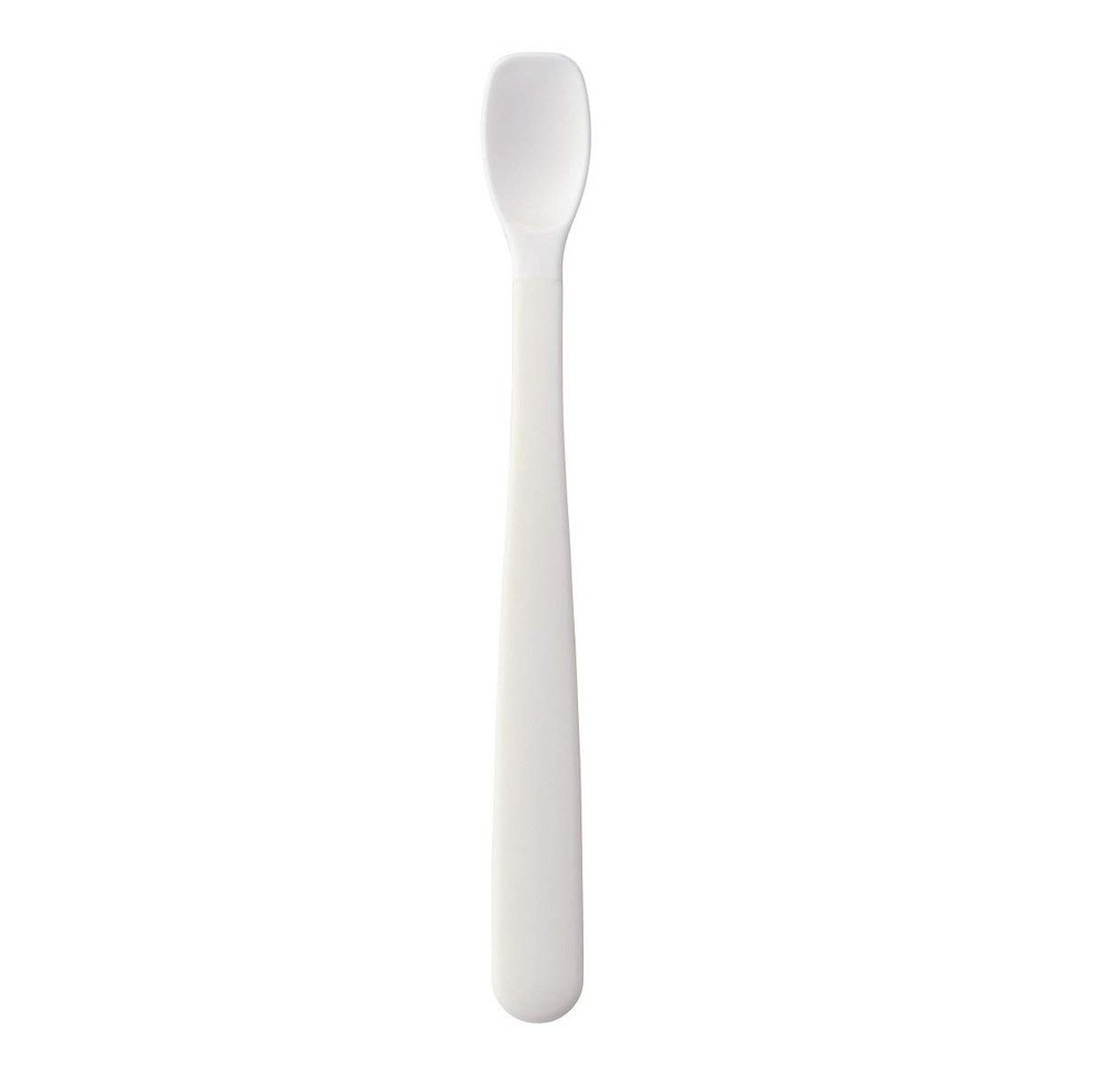 Skater_白色 餵養長湯匙 | Skater Brown/White Color silicone Long Spoon